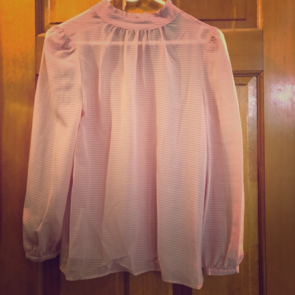 Light pink checkered blouse